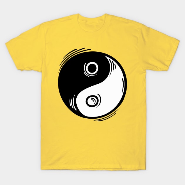 Ying Yang Illustration T-Shirt by Weldi - 33 Studio Design